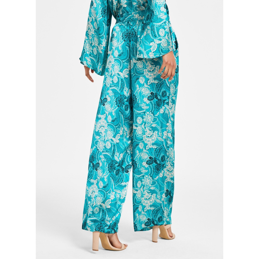 Vince Camuto Women Satin Wide Leg Pant Cool Lapis Size XL - Picture 4 of 4